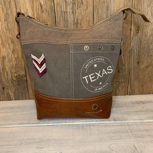 Upcycled Canvas Texas Shoulder Bag